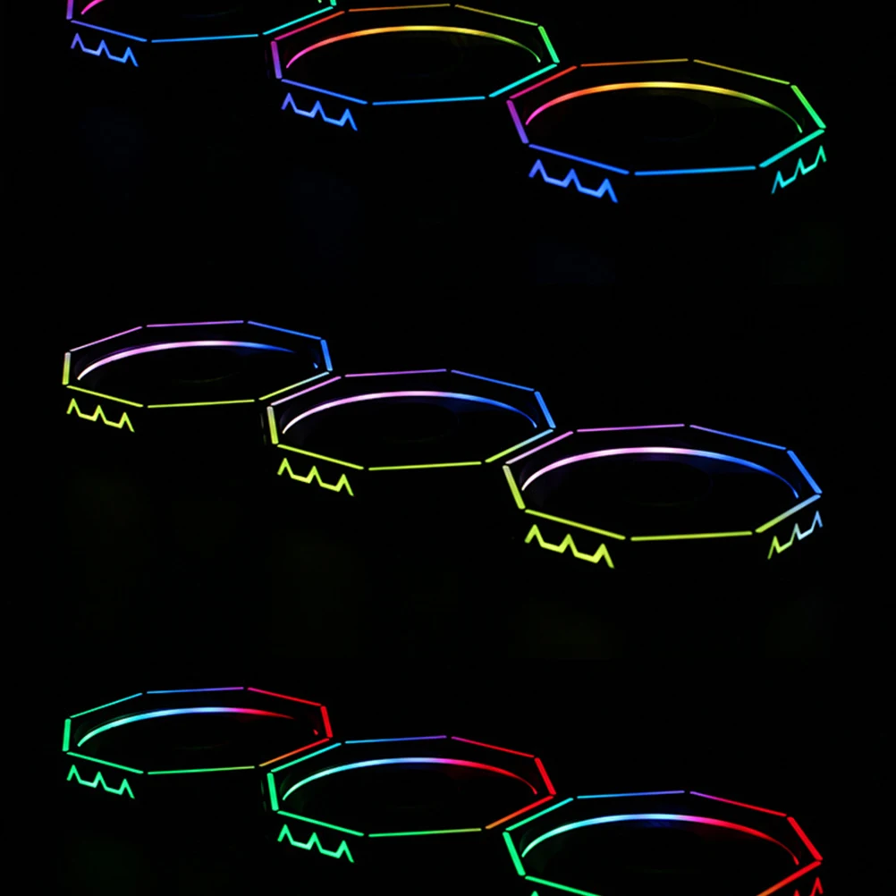 

Argb 12Cm 9-Blade Aerodynamic Cpu Cooler Double Light Effects 8-Side Lighting Ring Rgb Sync Silent Hydraulic Bearing