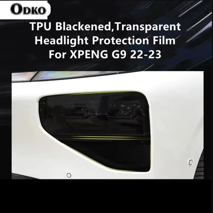

For XPENG G9 22-23 TPU Blackened,Transparent Headlight Protective Film, Headlight Protection,Film Modification