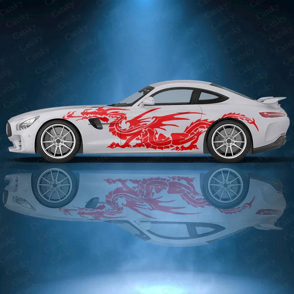 

dragon drawing animal Car Stickers Custom Vinyl Package Side Graphics Modified Racing Car Accessories Car Decals Stickers