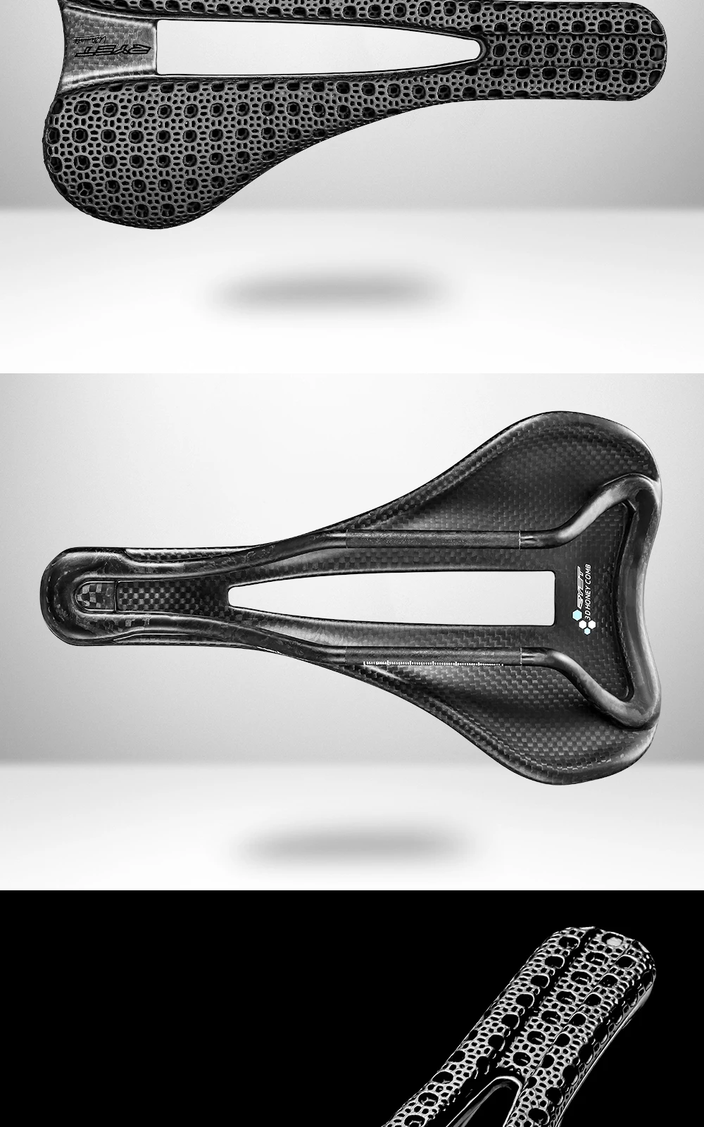 RYET RT05S 3D-Gedruckter Carbon-Fahrradsattel 143mm/155mm 7*9 EVA Triathlon Rennrad MTB Gravel Radsitz Ergonomischer Fahrradsitz – Detail 11