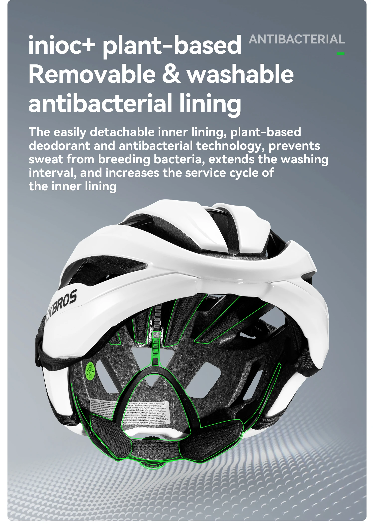 ROCKBROS Fahrradhelm ultraleicht atmungsaktiv hochfester Kopfschutz Sicherheitshelm Kopfbedeckung mit Schnellverschluss und magnetischer Schnalle – Detail 9