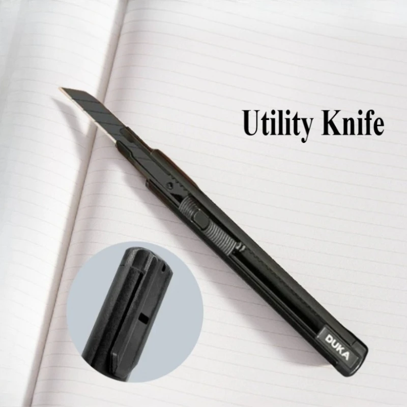 Xiaomi DUKA سكّين متعدّد الاستخدامات صندوق القاطع قابل للسحب شفرات الكربون الصلب سكين جيب تصميم القفل الذاتي أدوات القطع القرطاسية