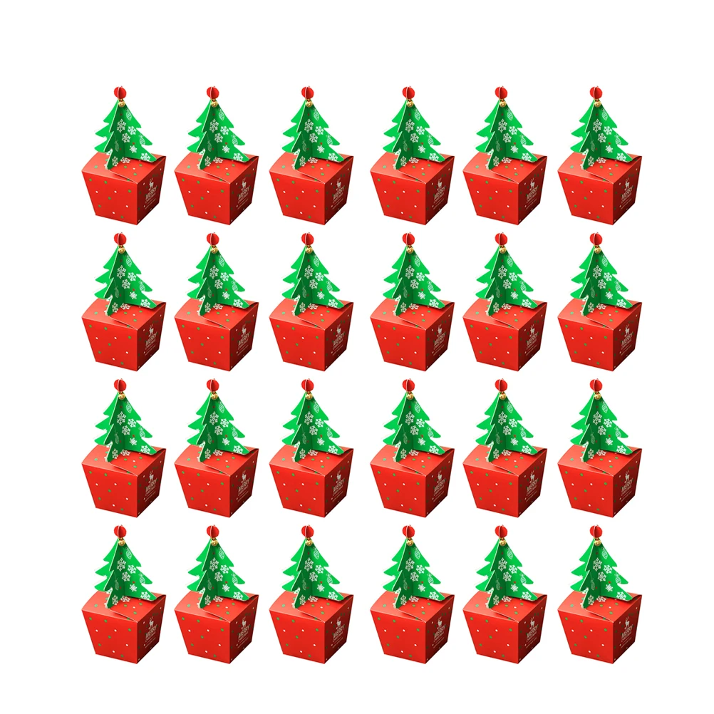 

24 Pcs Gift Boxes Christmas Party Supplies Candy Containers Treat Boxes Premium Quality Eco Friendly Paper Packaging