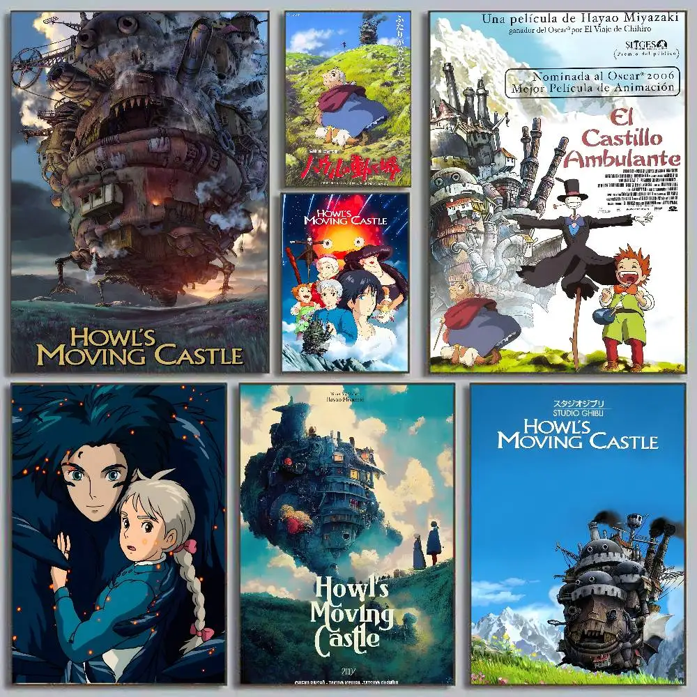 الكرتون الكلاسيكية أنيمي Howls M-Moving C-القلعة المشارك الفن مع يطبع غرفة نوم المنزل غرفة المعيشة الديكور هدية #1