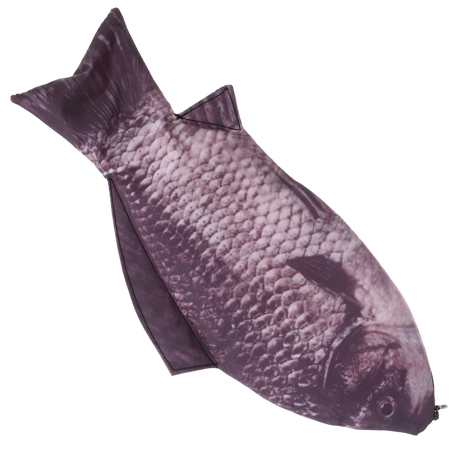 

Nylon Fish Shaped Pencil Case Realistic Style Zipper Closure Holds Pens Makeup Great for School Office Organization