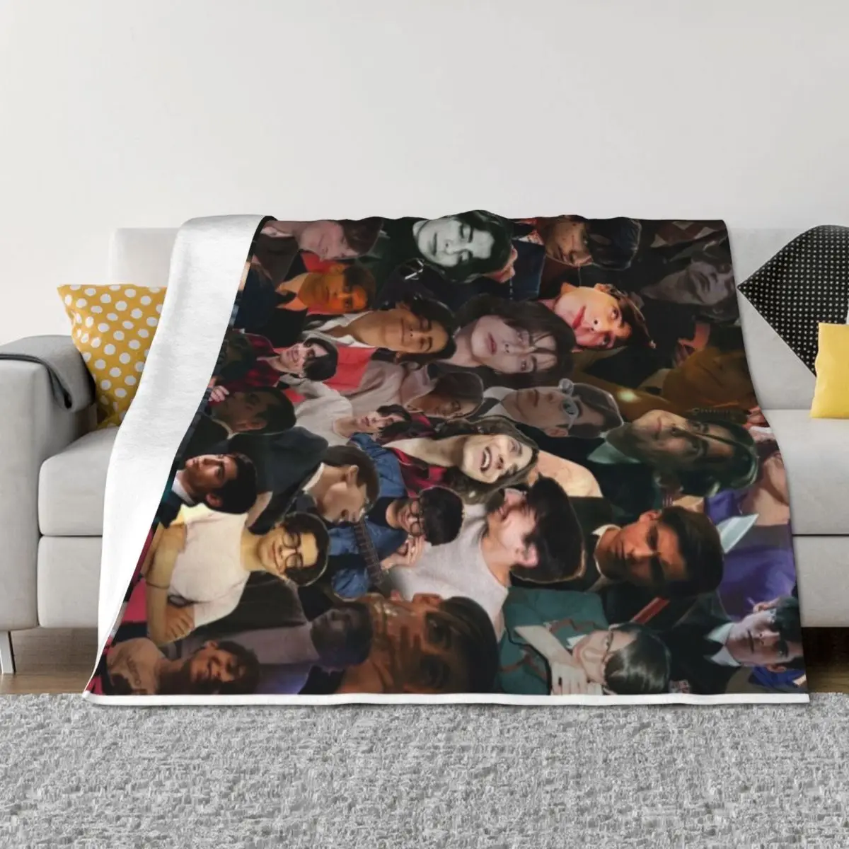

aiden gallagher collage Throw Blanket Shaggy Soft Big Hair Extra Large Throw Blankets