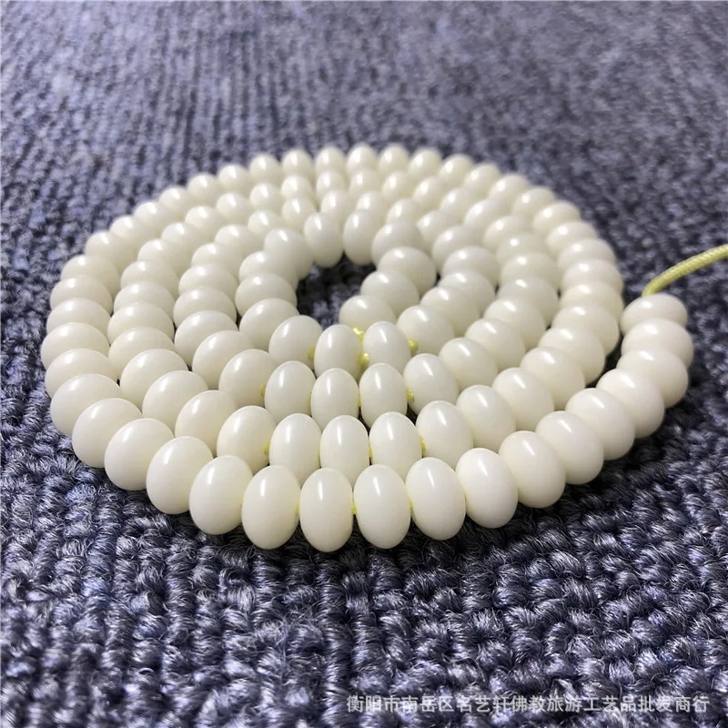 Factory Supply 108Abacus Beads-Shaped White Corypha Umbraculifea Bracelets White corypha umbraculifea108Beads Bracelet Wholesale