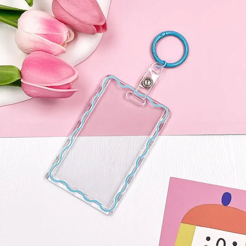 Plástico Rígido Transparente Plástico Rígido Titular do Cartão de Identificação, Porta-retrato transparente, Business Case Protector Capa, Material