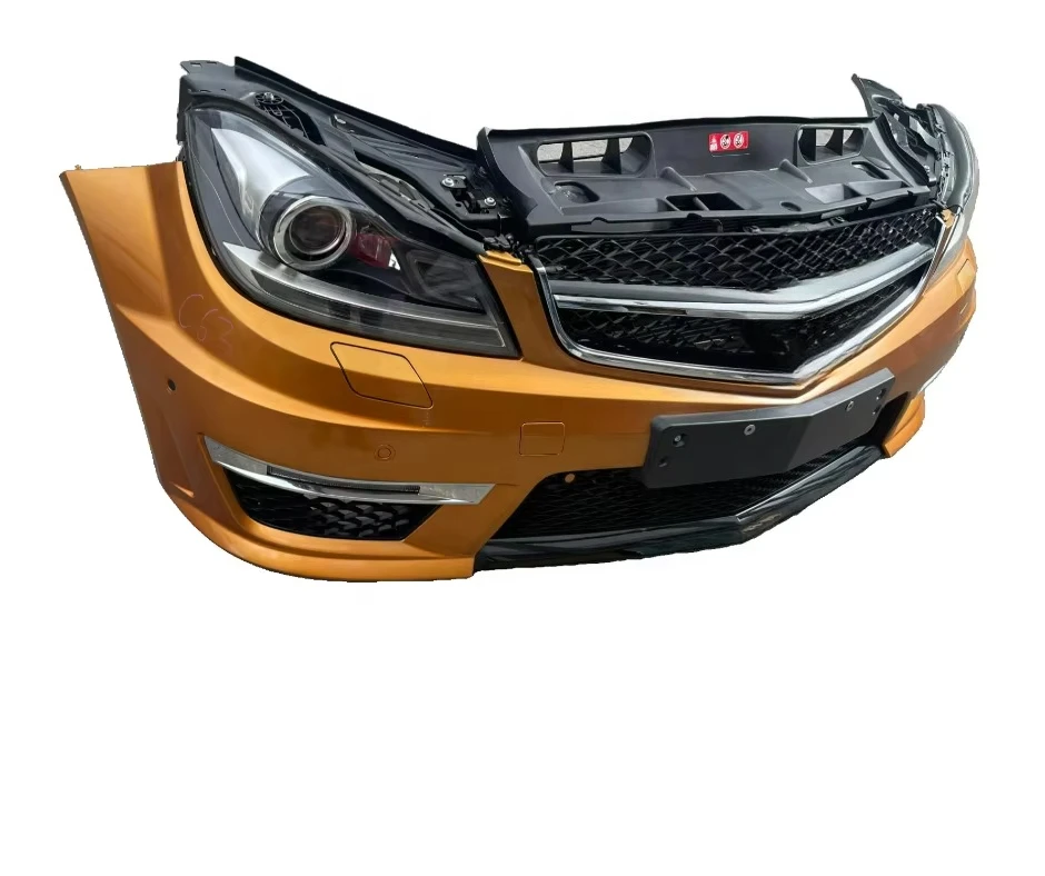 Classic Style C Series W204  507 Front Assembly Bumper Surrounded by Central Grid Cooling Grille Guard bar  for