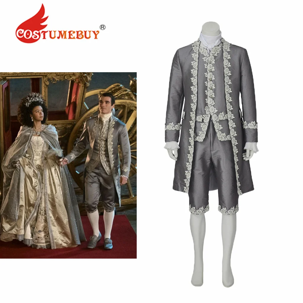 

Queen Charlotte Cosplay Costume Medieval Prince Costume Queen Charlotte Cosplay Men's Costume Victorian Suit