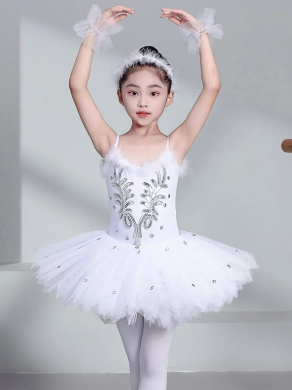 

Ballet Skirts White Professional Ballet Tutu Pancake Tutu Girls Children Swan Dance Costume Ballerina Party Dress Adult Women