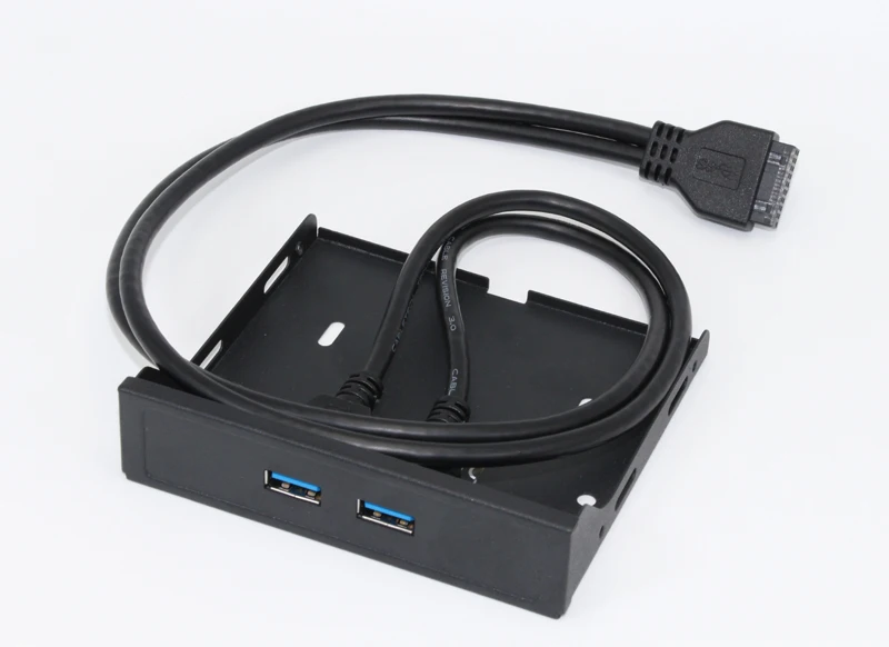 19Pin 2 Port USB 3.0 Hub USB3.0 Front Panel Cable Adapter Plastic Bracket for PC Desktop 3.5 Inch Floppy Disk Drive Bay