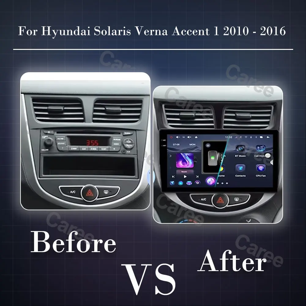 Android 15 DSP Car Radio For Hyundai Solaris Verna Accent 1 2010 2011 2012 2013 2014 2015 2016 Multimedia Player GPS Head Unit