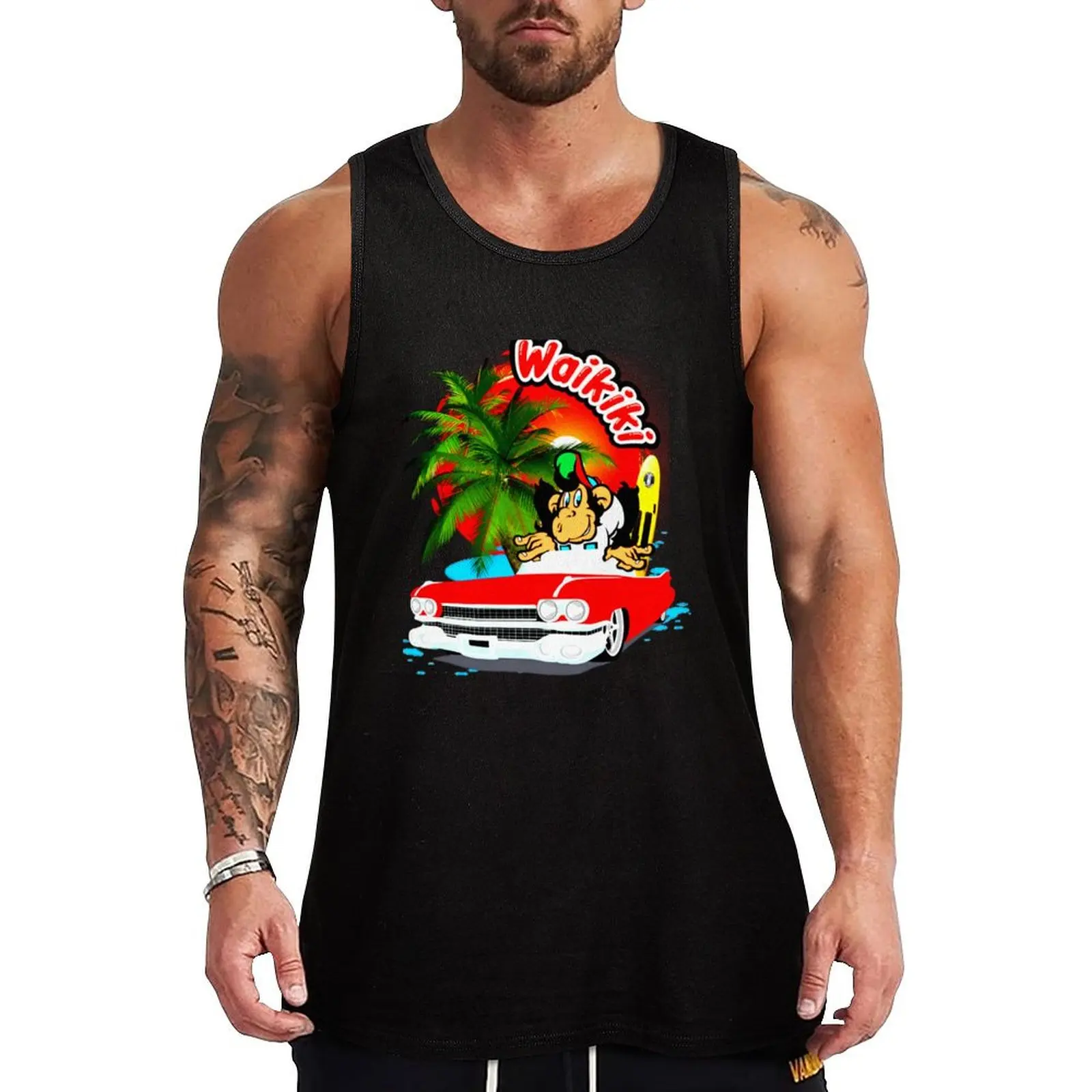 Waikiki, friends Tank Top T-shirt man Gym T-shirts for men sleeveless jackets Muscle fit