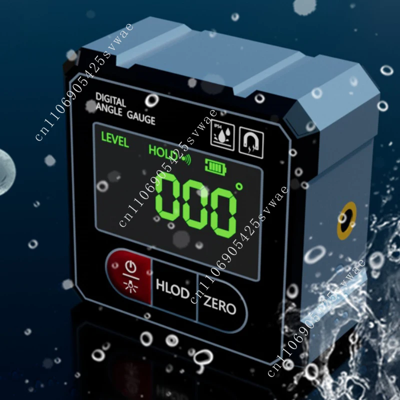 

4*90° 0.2° Dual Laser Four Sided Magnetic Digital Tilt Angle Box with Neutral Black Label Protractor Level Angle Inclinometer