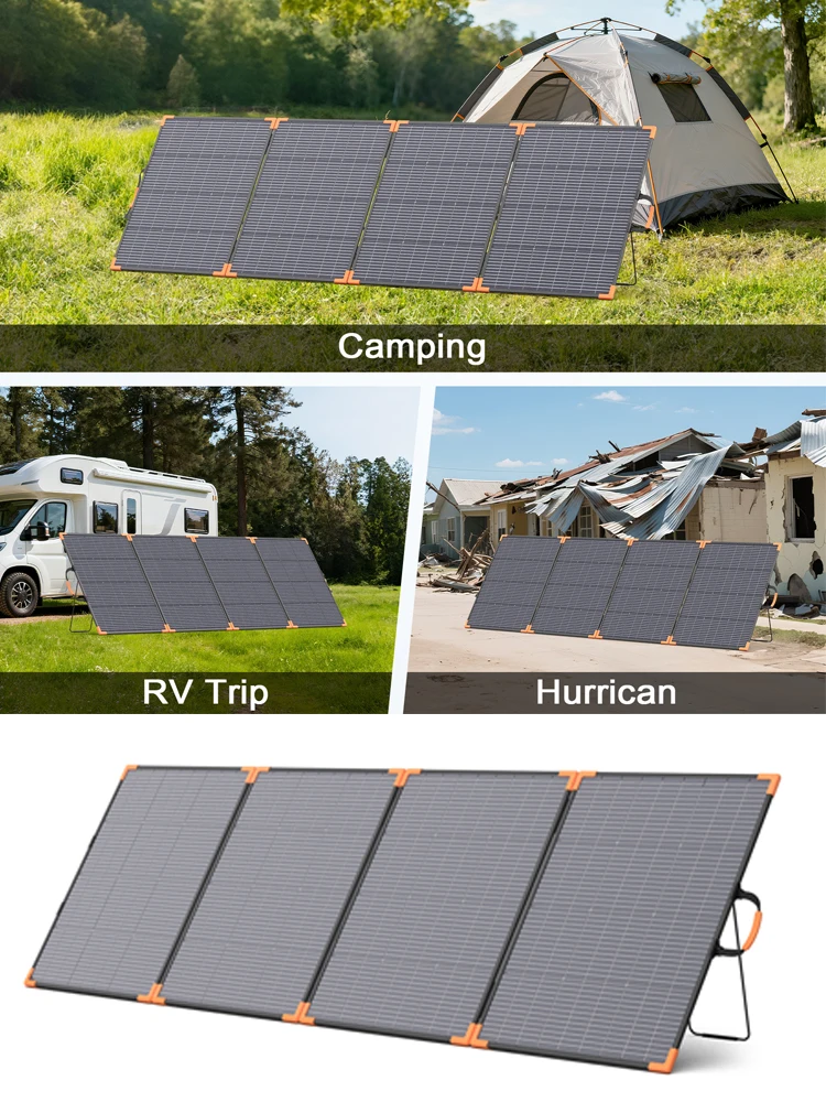 MHPOWOS ETFE-Beschichtetes Bifaziales Solarmodul 400W Tragbares Faltbares Solarladegerät 23,7% Effizienz für Reisen, Handy, Boot und Wohnmobil