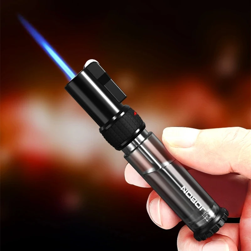 2024 New Jobon Jet Flint Lighter Windproof Gas Torch Lighter Inflated Butane Metal Grinding Wheel Lighter Christmas Gift Men