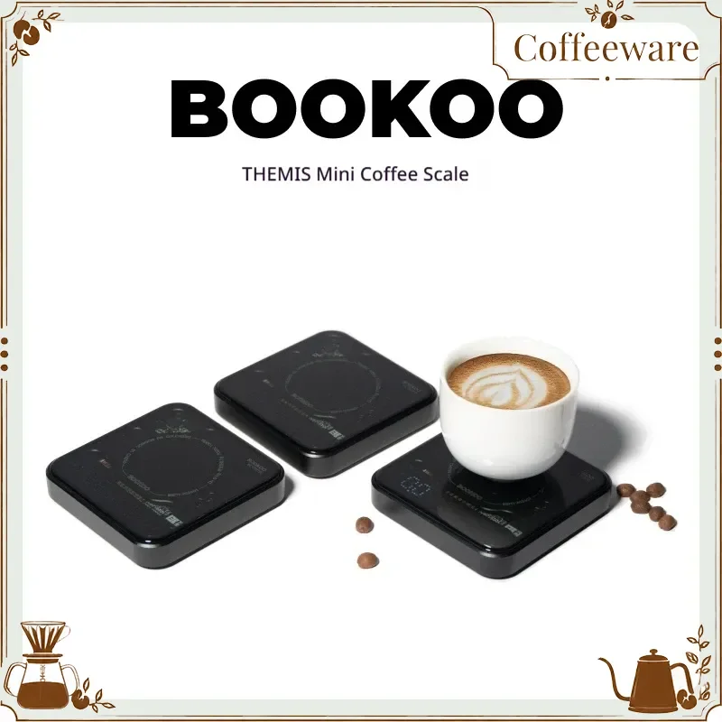 BOOKOO Themis Mini Smart Espresso Coffee Scale High Precision Rechargeable Timing Flow Digital Scale For Coffee Beans