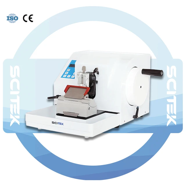 COOFULL  Semi Automatic Rotary Microtome 360 Degrees Specimen Clamp Rotation Laboratory Microtome Machine