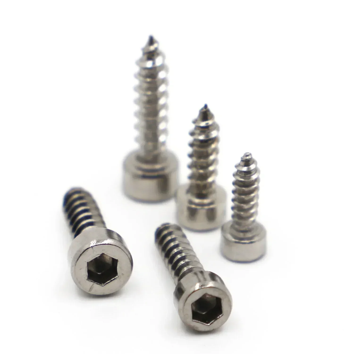 

10-50pcs M2 M2.6 M3 M3.5 M4 M5 Hex Hexagon Socket Cap Head Self Tapping 304 Stainless Steel Allen Head Screw for Speaker
