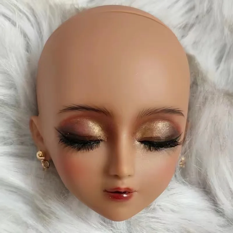 Handmade Makeup 1/3 60CM BJD Doll Head Cute Face With 3D Beautiful Eyes Fit For 1/3 BJD SD Doll Diy Toys For Girl Gift