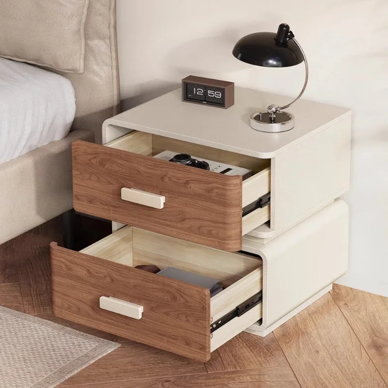 Modern Nightstand, Wood Nordic Design, Storage Aesthetic Italian Style, Trendy European Muebles De Dormitorio Bedroom Furniture