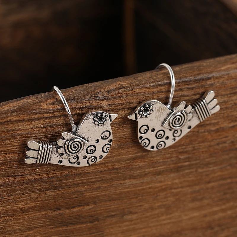 Cardinal Earrings, Cardinal Redbird Charm, Cardinal Bird Jewelry Gift, Hypoallergenic Earrings, Silver Color Earrings,