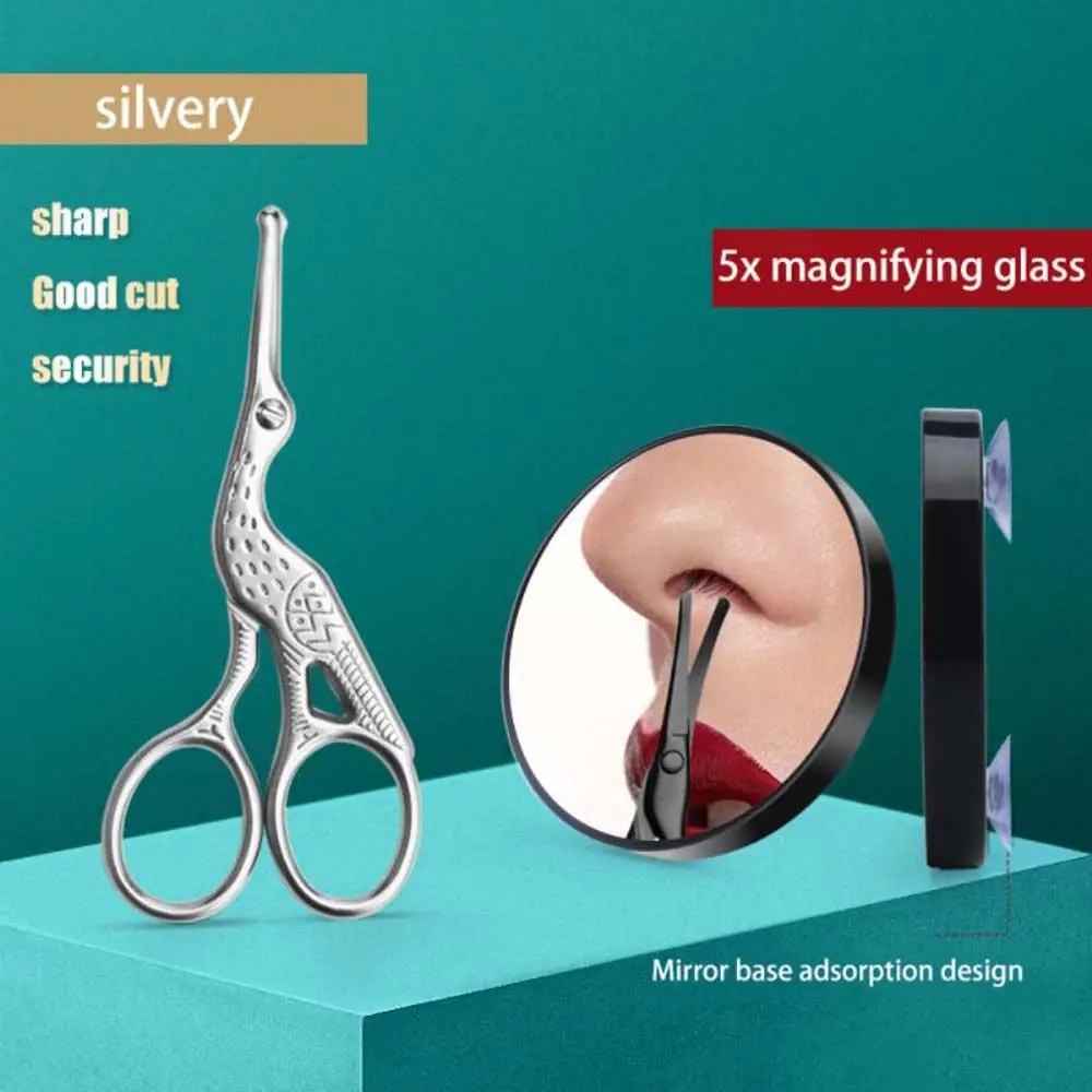 Tool Stainless Steel Facial Trimming Face Hair Removal Tools Eyelashes Epilator Nose Hair Trimmers Eyebrow Cut Nose Hair Shave