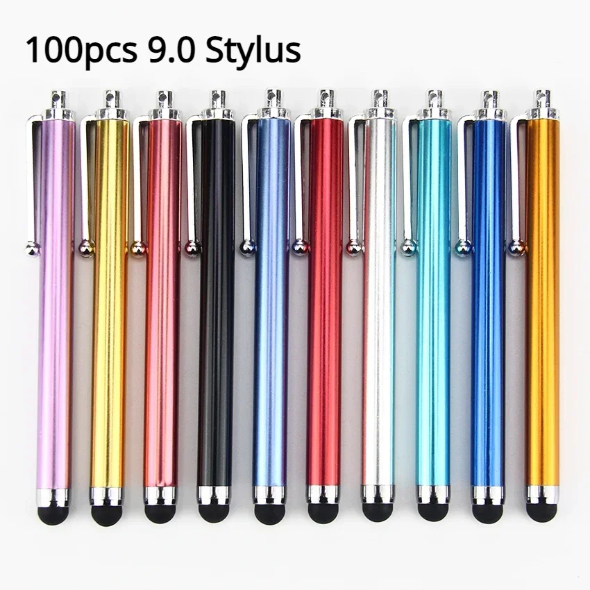 100pcs Metal Capacitive Screen Stylus Universal Drawing Tablet Sensetive Screen Touch Pen for Android IOS Pad Smartphone