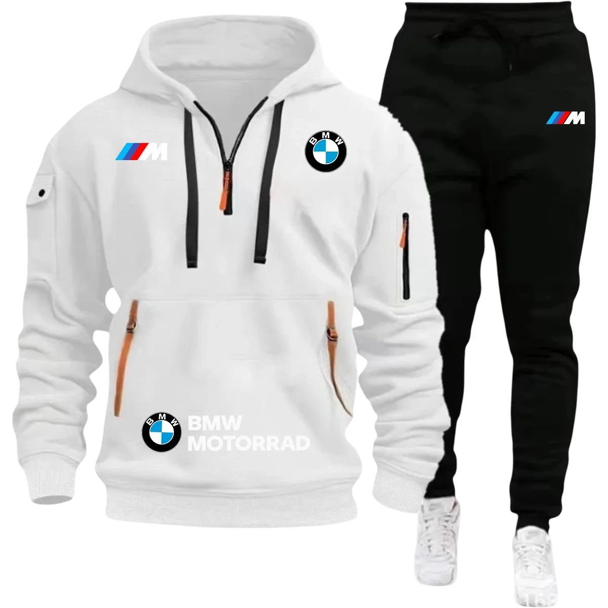 

BMW logo Spring/Summer Men's Casual Jogging Set - Two-piece - Large size - S-3XL - Zippered - Multiple pockets set - Available i