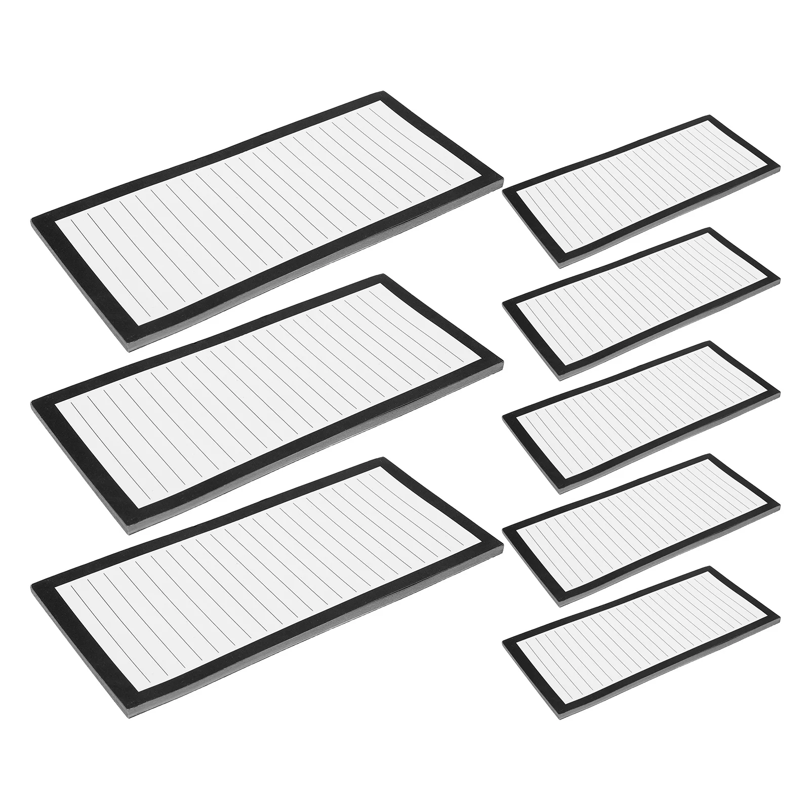 8pcs Retro Magnetic Notepad For Fridge 7.94X3.54X0.2 Inch Lined Memo Pads Full Magnet Back Grocery List Pad Refrigerator Note