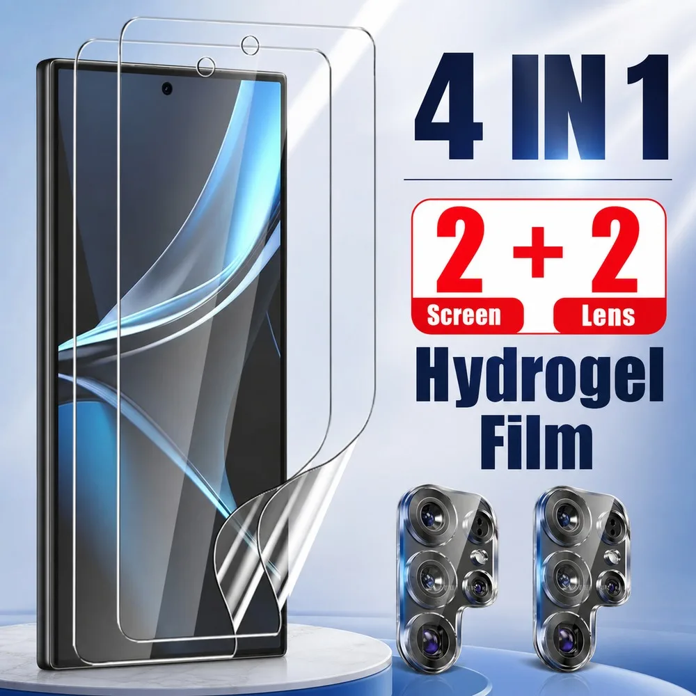 2+2PCS Hydrogel Film For Samsung Galaxy S26 Ultra S26+ Soft Screen Protector For Samsung Galaxy S26 S26 FE HD Anti-Scratch