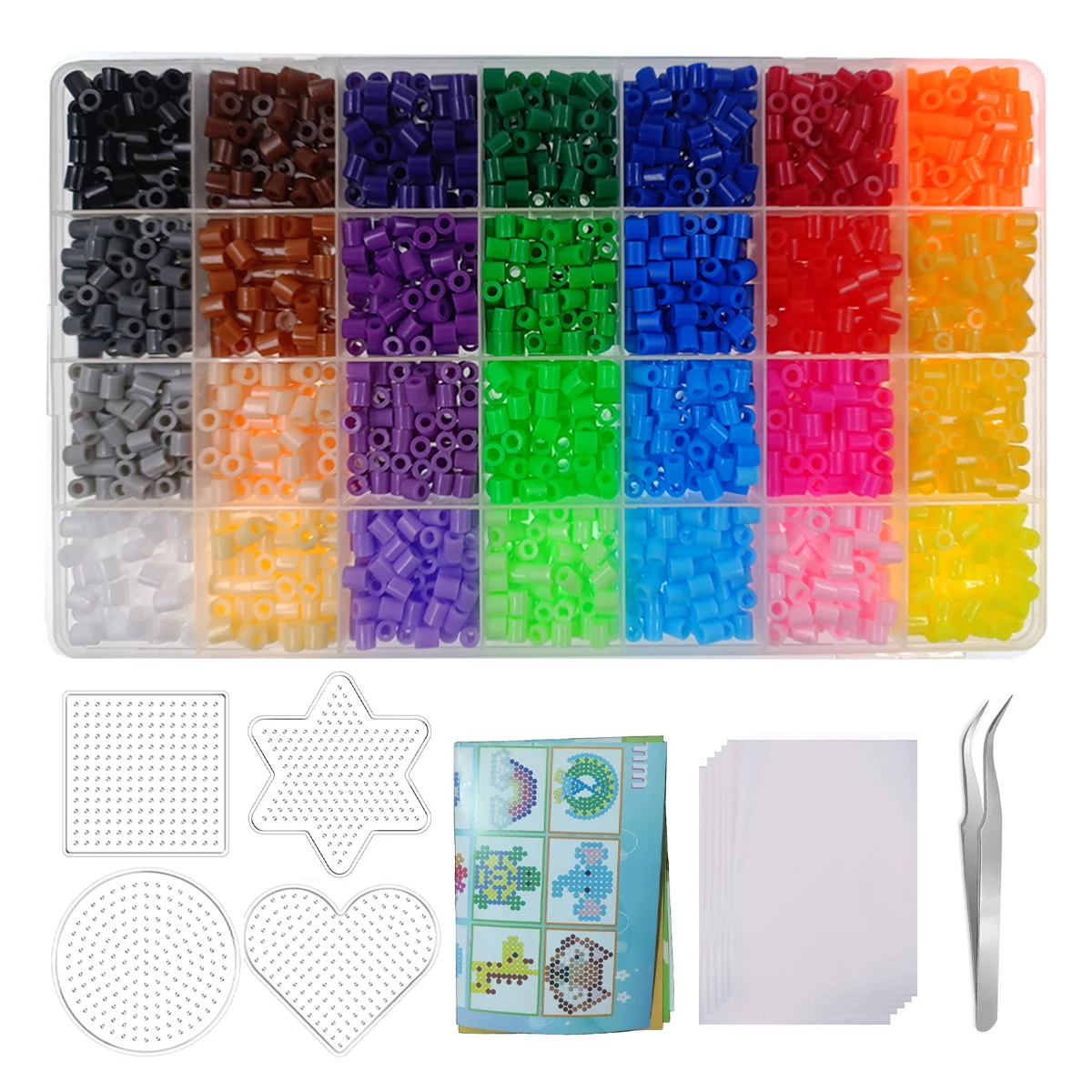 28 Colors 2.6mm/5mm Set Iron Beads Melting Beads Pixel Art Puzzle DIY 3D Puzzles Toy Handmade Decoration Fuse Beads Kits