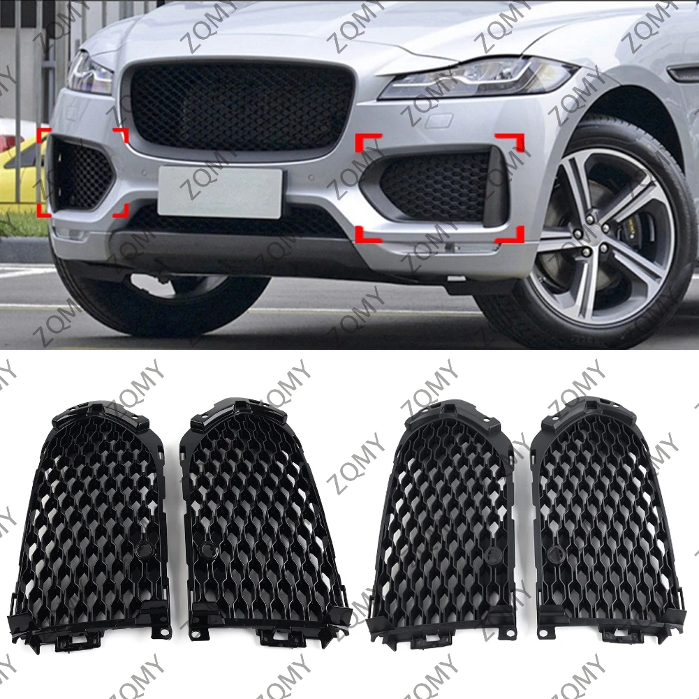 

Car Opened Mesh Front Bumper Fog Light Lamp Grill Grille With PDC For Jaguar F-Pace 2016 2017 2018 2019 2020