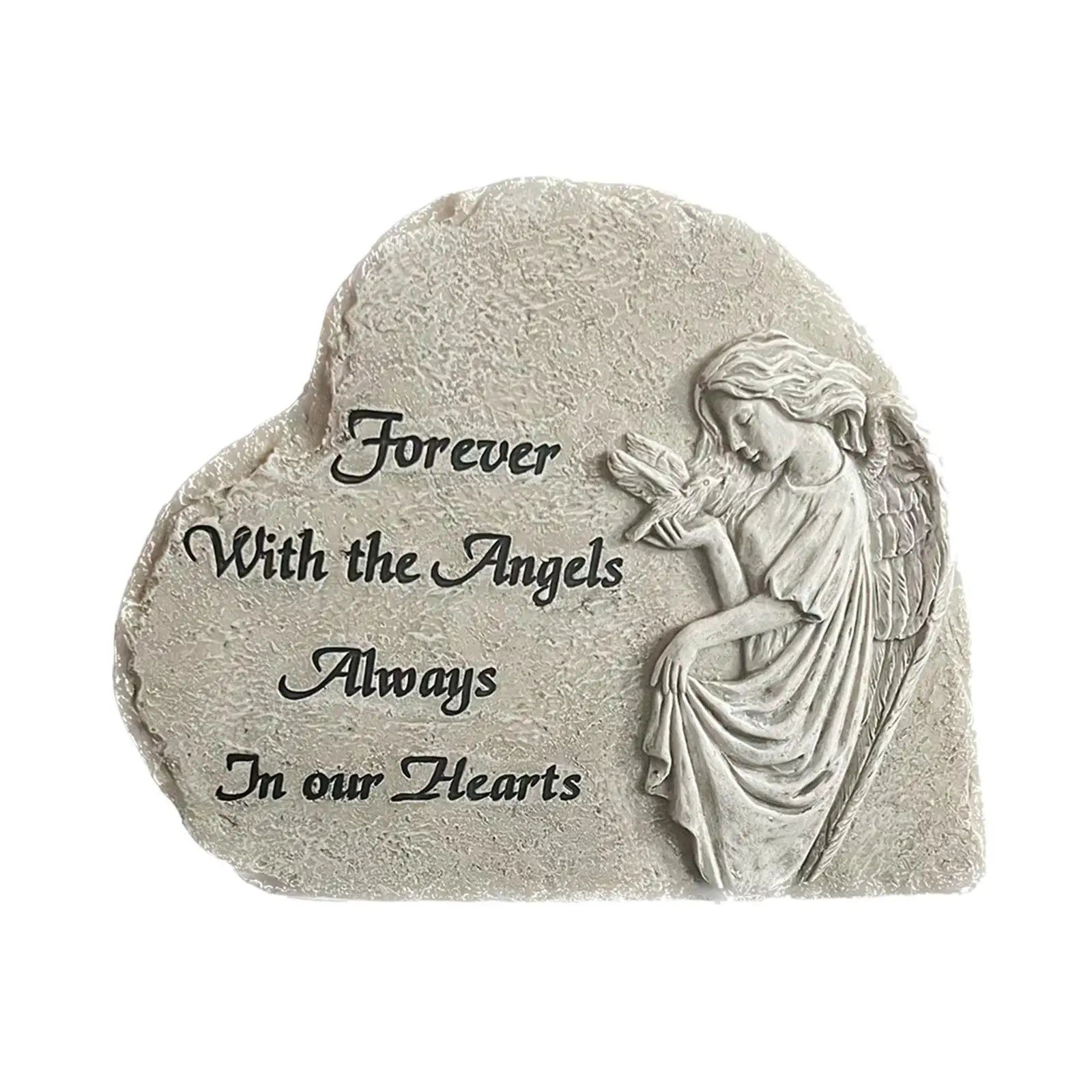 Angel Statue Final Resting Peace Memorial Headstone for Yard Patio Decor