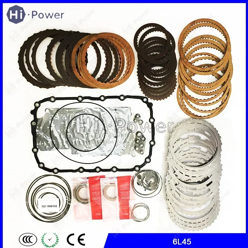 

6L45 6L50 6L45R Auto Transmission Master Seal Kit Friction Steel Plate For Cadillac 6L45E 6L50E Car Gearbox Disc Overhaul Kit
