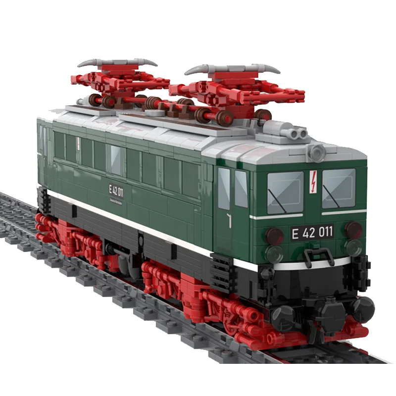 Stadtverkehr elektrische Lokomotive br e42 Auto Modell Moc Bausteine Eisenbahn Sammlung DIY montieren Ziegel Spielzeug Geschenke