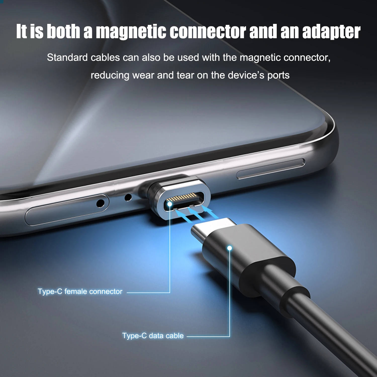 PD 240W 5A USB C Magnetic Adapter,24PIN USB C to Type C Dust Plug Adapters for iPhone 17/16/15,Samsung Galaxy S23,Tablet,Laptop