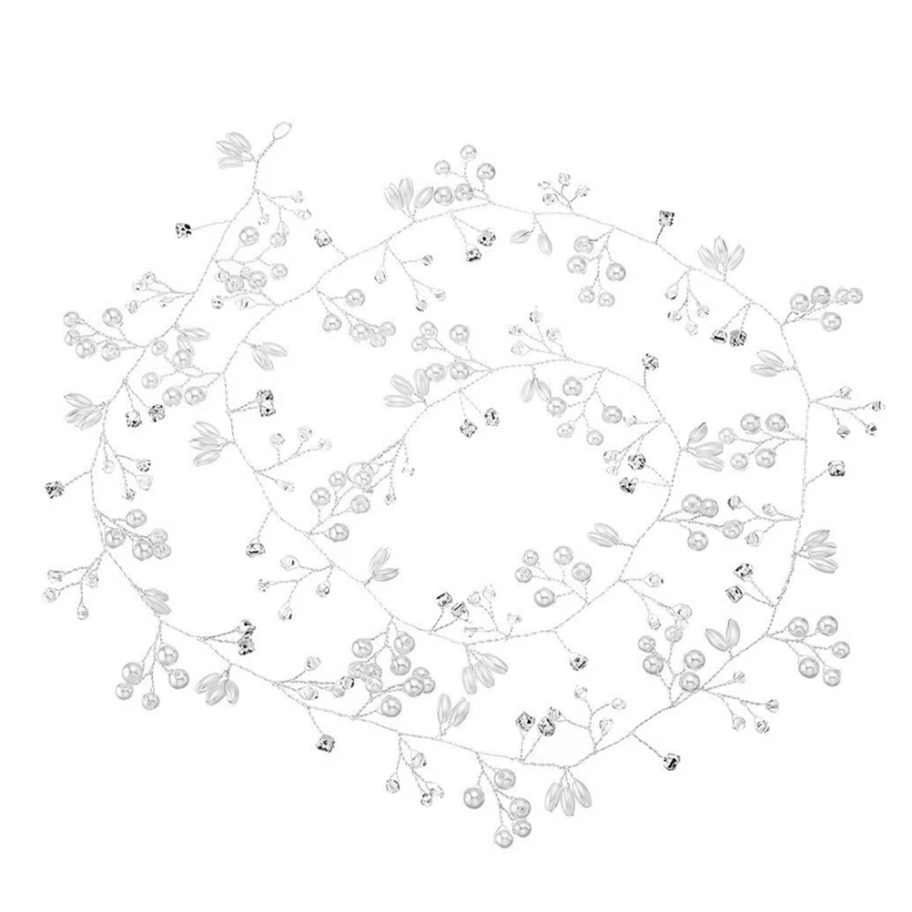 

Bridal Fake Pearl Hair Vine Stylish Wedding Headband Hair Accessories for Bride Bridesmaid Flower Girl Bridal Headpiece