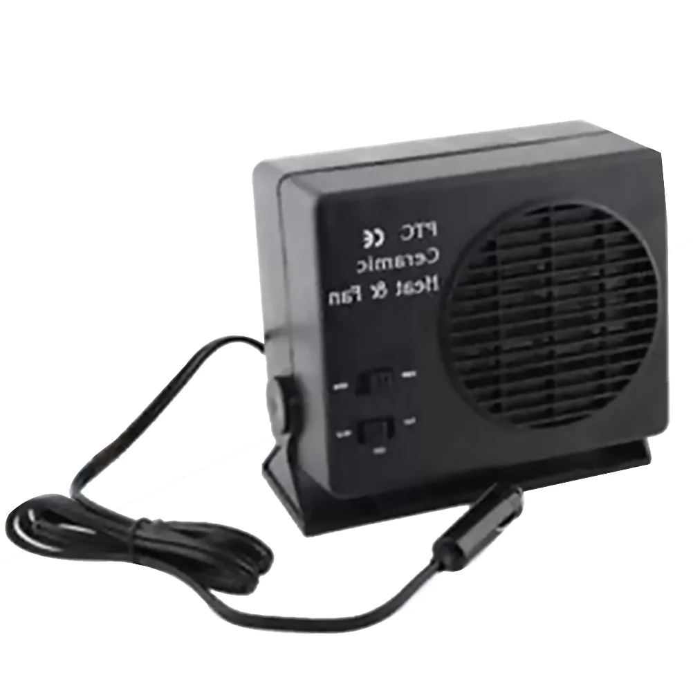 

12V Portable Electric Vehicle Car Heater Fan Windscreen Demister Defroster with Cigarette Lighter Plug (Black)