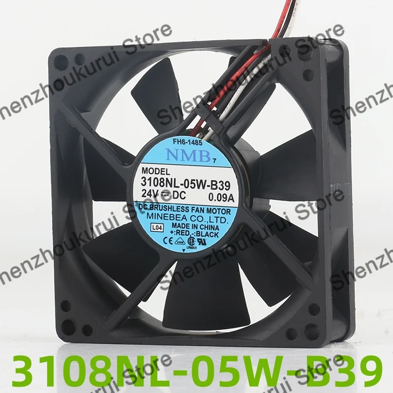 

8CM Original NMB 3108NL-05W-B39 8020 24V 0.09A 80X80X20MM three-wire silent double ball bearing frequency converter cooling fan