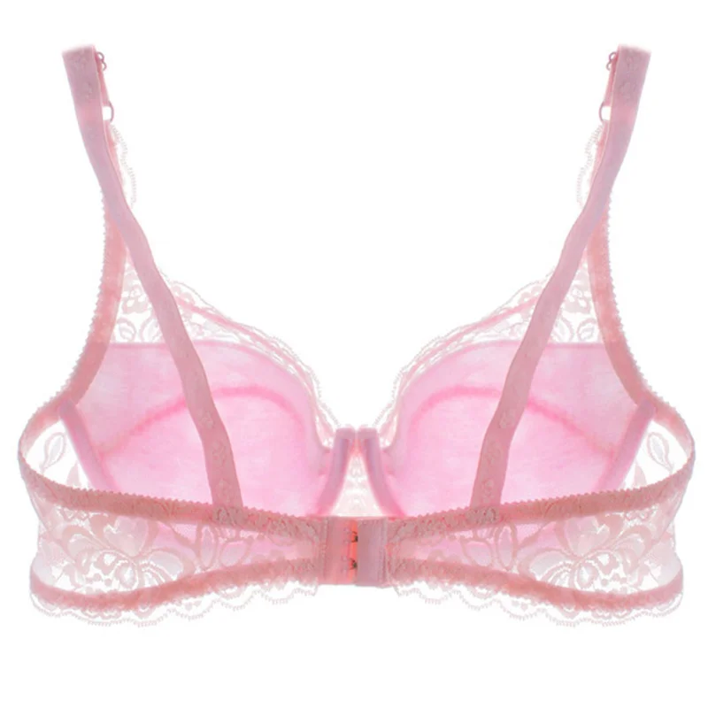 Sexy Lace Flower Bra Transparent Underwear Push Up Bras For Women Bralette Lace Bra Lingerie Intimates Bh Soutien Gorge Fashion