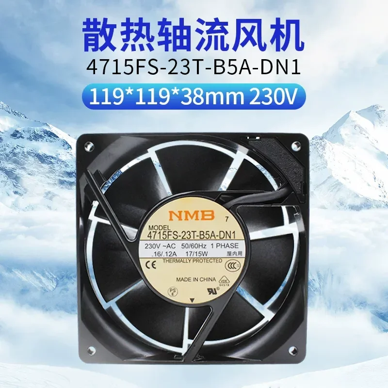 For 4715FS-23T-B5A-DN1 original NMB fan 230V 12038 cabinet reverse leaf 12CM cooling fan