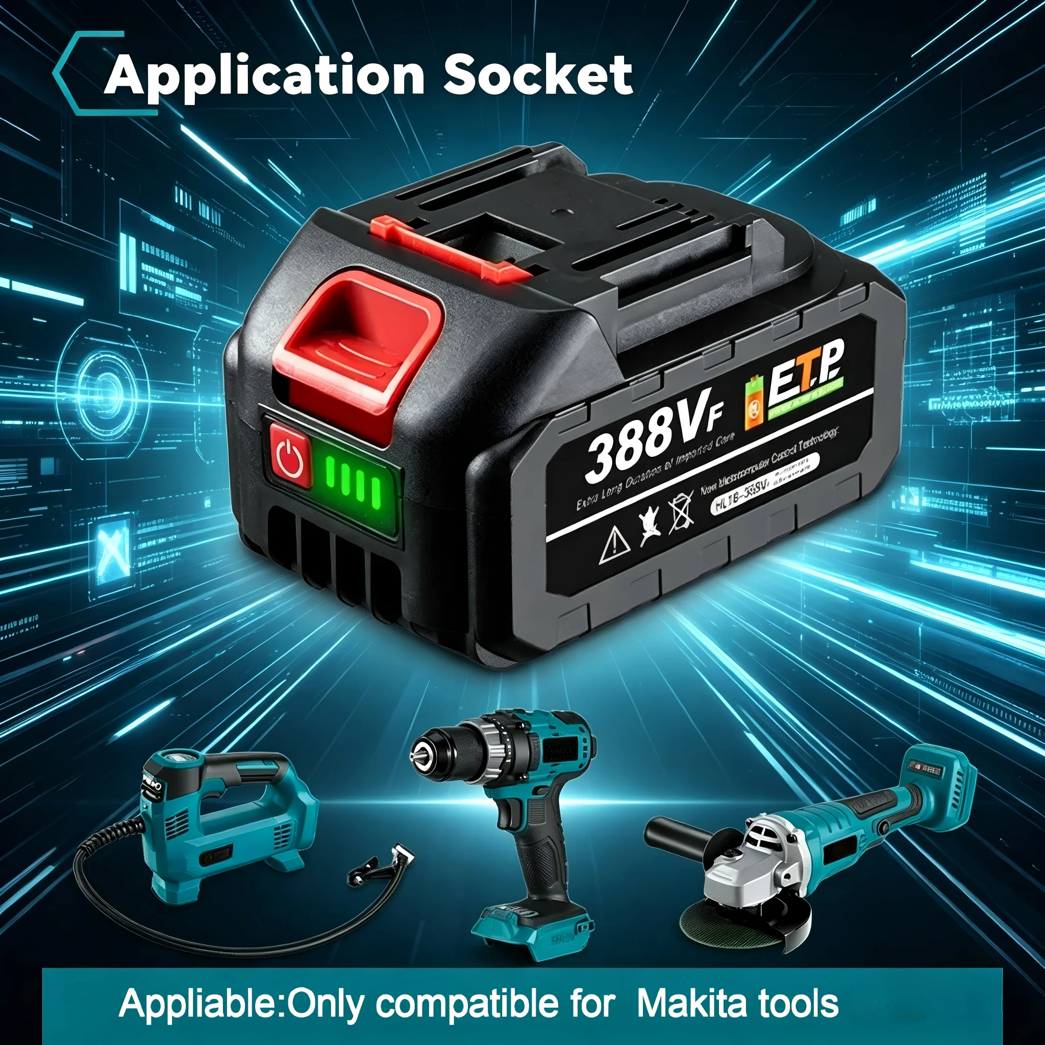 

21V 6000mAh High Capacity Rechargeable Battery Compatible for Makita BL1830 BL1830B BL1840 BL1840B BL1850 BL1850B Power Tools