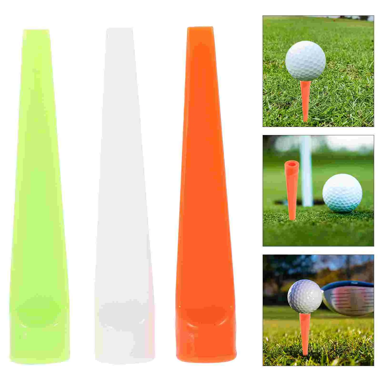 50pcs Tees Plastic Ball Nails Flat Wedge Tees Training Equipment Supplies Accessories(Random Color)