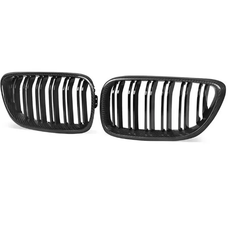 

Real Dry Carbon Fiber Racing Grills For BMW 2 Series F22 F23 F87 2014-2020 Double Slat Front Bumper Kidney Hood Grille