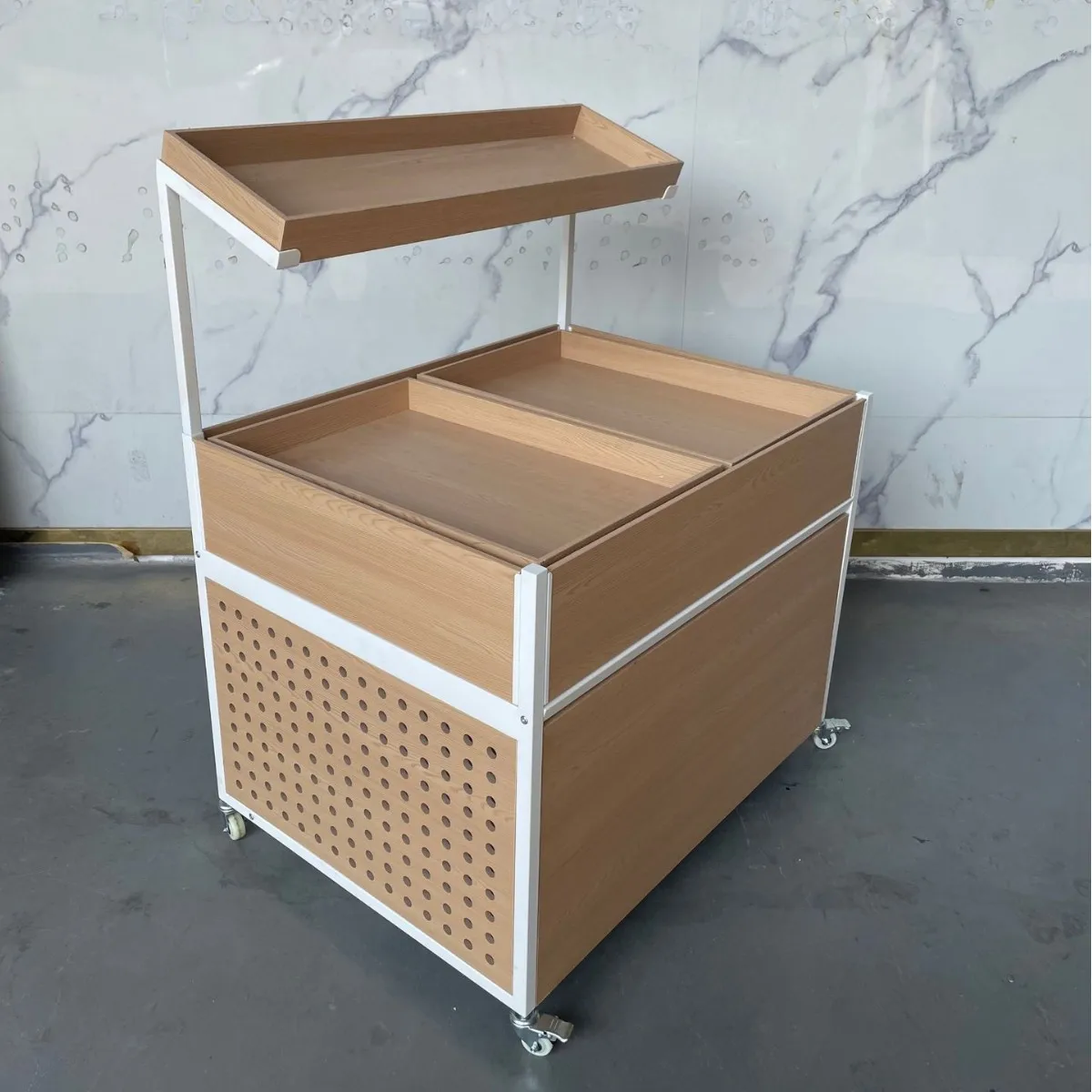 Shopping mall egg display rack is easy to disassemble and assemble removable hardware rack electronic scale
