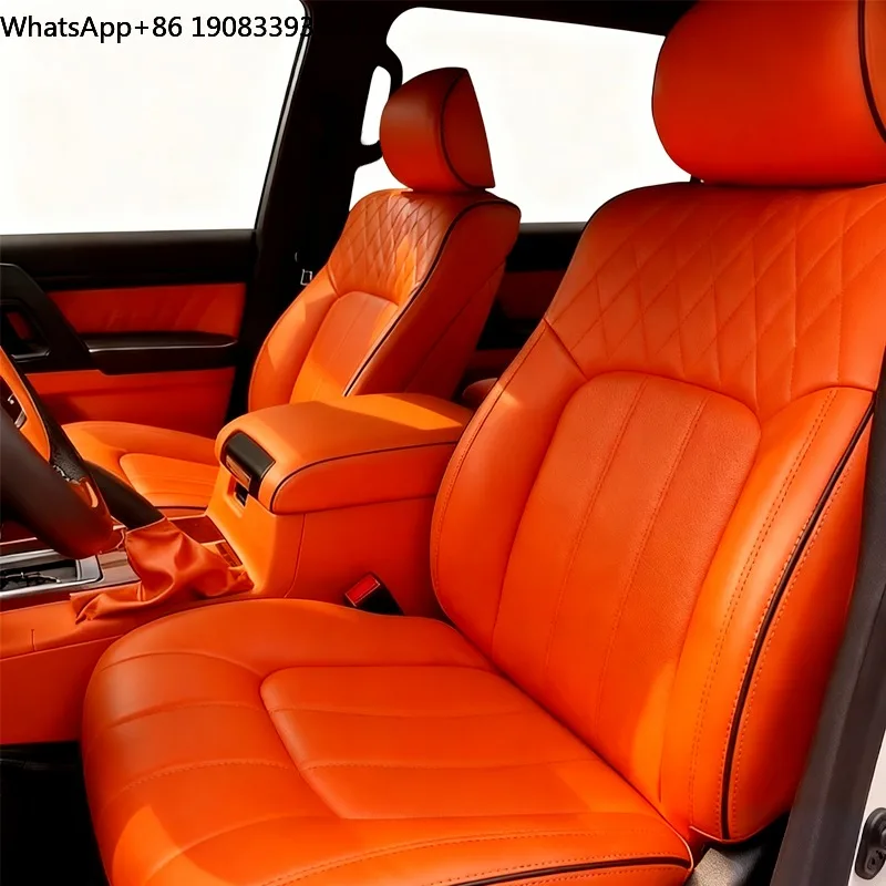 for Dodge Charger Accessories High-End Feel Luxury Nappa Leather Breathable Car Seat Cover  Full Set Precision Fit