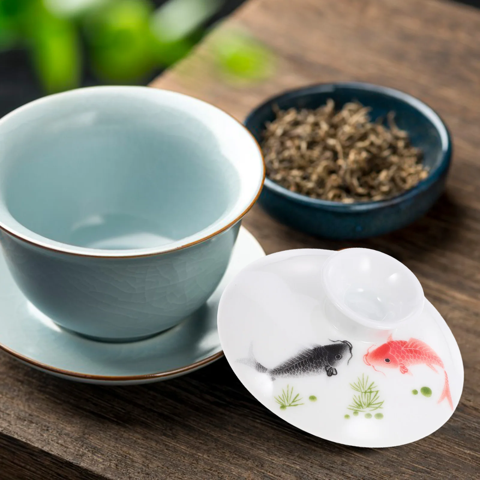 

Replacement Ceramic Cup Lid Elegant Shape Spill Proof Cover for Tea Bowl Mug Home Outdoor Use Fine Texture Reusable Cup Cover