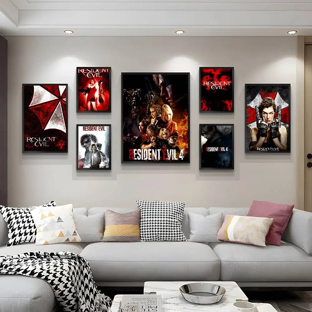 R-Resident Evil GAME Classic Anime Poster Waterproof Paper Sticker Coffee House Bar Room Wall Decor
